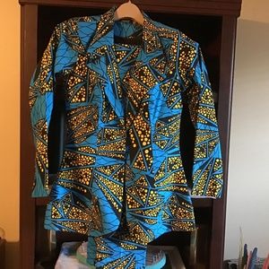 African print woman’s suit